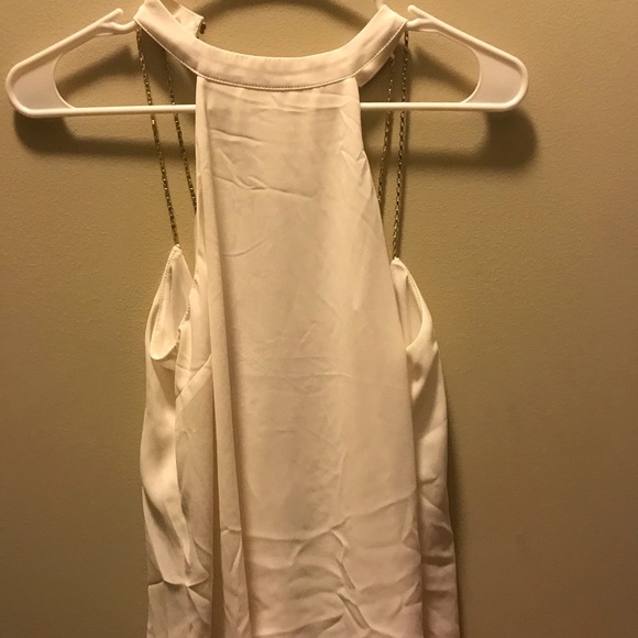 Express White backless gold chain strap top - Picture 2 of 2